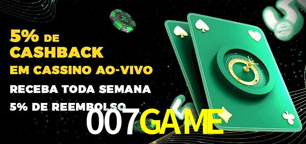 Promoções do cassino ao Vivo 007GAME